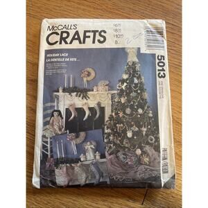 McCalls Pattern 5013 Holiday Lace Christmas Decor Ornaments Uncut